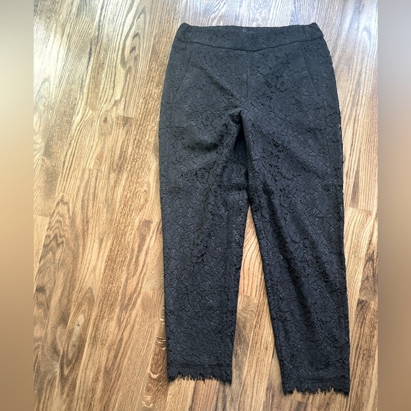 J. Crew Easy Pants in Black Lace Pull On | Size 2 - Picture 4 of 6